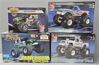 4 Monster Truck Models Boxed