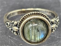 .925 STAMPED MOONSTONE SIZE 7 RING