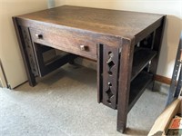 Antique Mission Oak Library Desk