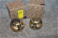 CHINESE INSPIRED GOLD TONED PIG HEAD DECOR