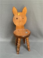 Childs Wooden Rabbit Chair