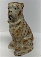 EARLY Pottery dog, Spongeware
