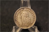 1945 Switzerland 1 Franc Silver Coin
