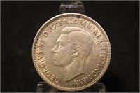1944 Australia 2 Shilling Silver Coin