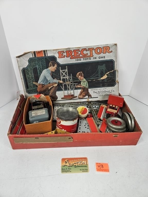 Vtg. Erector Toy Set