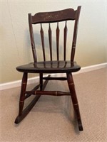 S Bent & Brothers wooden rocking chair