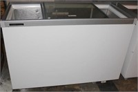 Hussmann display chest freezer, 4' wide, rolling