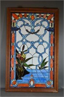 Stained Glass Colorful Wood Frame