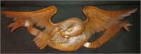 Large Wooden Eagle Carving