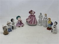 Assortment of figurines, most marked Japan