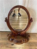 Antique Empire Dresser Top Cheval Mirror