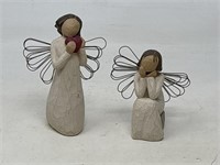 -2 willow tree figurines Angel of the heart and