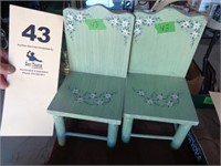 Wooden doll chairs