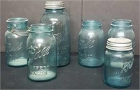 {6} Vintage Ball Mason Jars in Old Cliff Apple Box