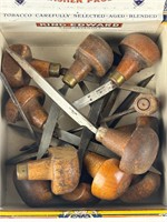 Vintage EC Muller NY wood tools in cigar box