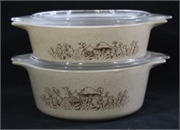 Forest Fancies Pyrex Casserole Dishes