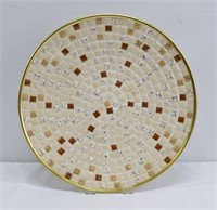 Multi Color Mosaic Tile Dish 11.5"