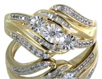 Elegant 1/2 ct Diamond Bypass Ring