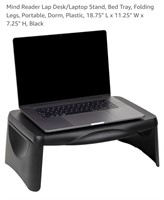 Lap Desk, Foldable, Plastic, 18.75" L x 11.25" W