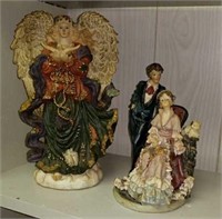 Victorian style Angel and statue Angel is approx