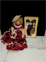 Pretty Victorian style doll and twin dolls