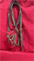 Bridle: O Ring Snaffle, Leather Headstall & Reins