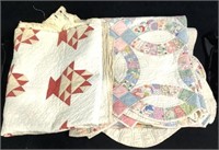 (2) Vintage Handmade Patchwork Quilts