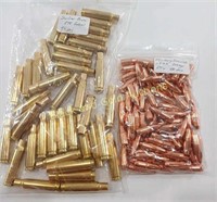 66 .338 Bullets & 39 .338 Federal Brass Shells