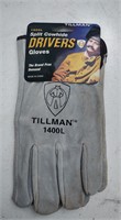 1 Pair 1405 L Split Cowhide Drivers Gloves!