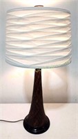 Shaded Wood Base Lamp