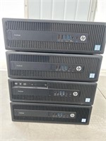 4 assorted HP ProDesk computers