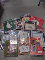 Crossstitch needlepoint kits, unopened