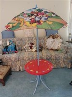 Toddler Disney Table with Umbrella