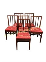 Set of 6 Inlaid Sheraton chairs