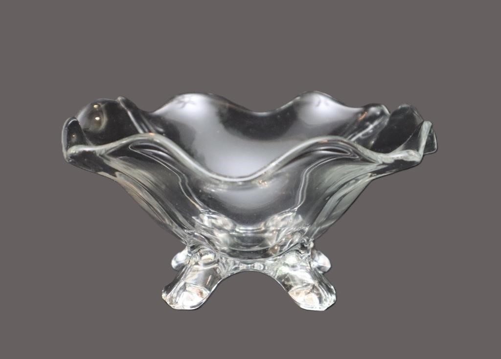 Footed Glass Candy Dish