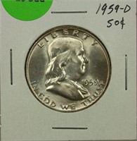 1959-D Franklin Half Dollar UNC