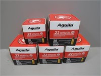 2,250 Rounds of Aguila .22 long rifle 38gr. super
