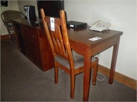 Desk/dresser Unit, 89" L x 23" D w/ chair
