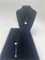 2 Necklaces - 14K Bell (CHAIN BROKE) and Heart -