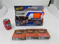 Pistolet NERF neuf + 3 paquets de billes en gel