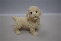 2" Carved Corozo Nut Curly Haired Dog