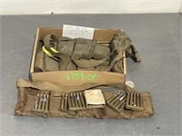 Vintage 30-06 Ammo w/ Steel Clips & Bandoliers