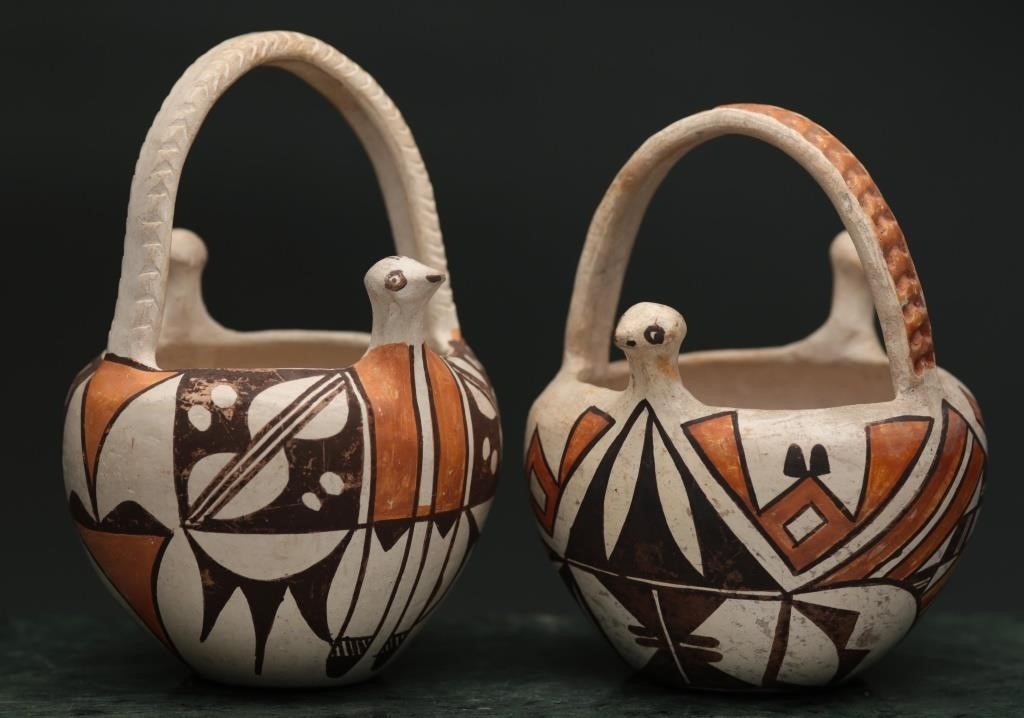 Acoma Bird Effigy Basket Vintage Pottery (2)