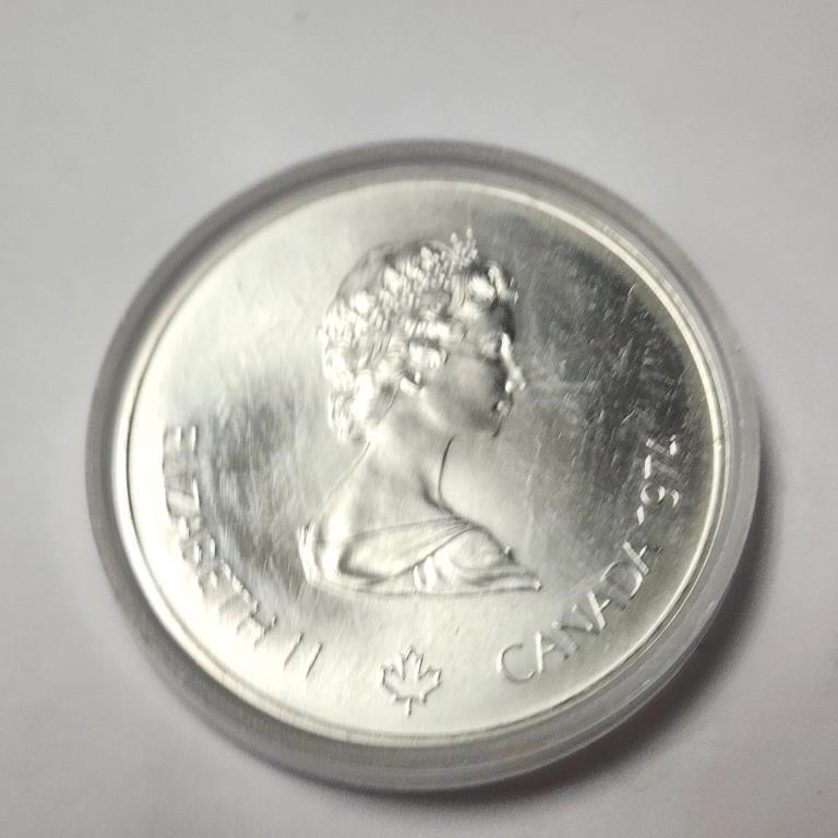 Silver Canada Olympia $5  Apx 24.92G  Coin