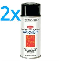 2x Grumbacher Picture Varnish  12.75 oz.  Gloss