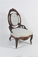 CARVED VICTORIAN PARLOR CHAIR