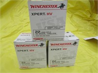 3 Boxes of 500 Winchester Xpert HV .22LR