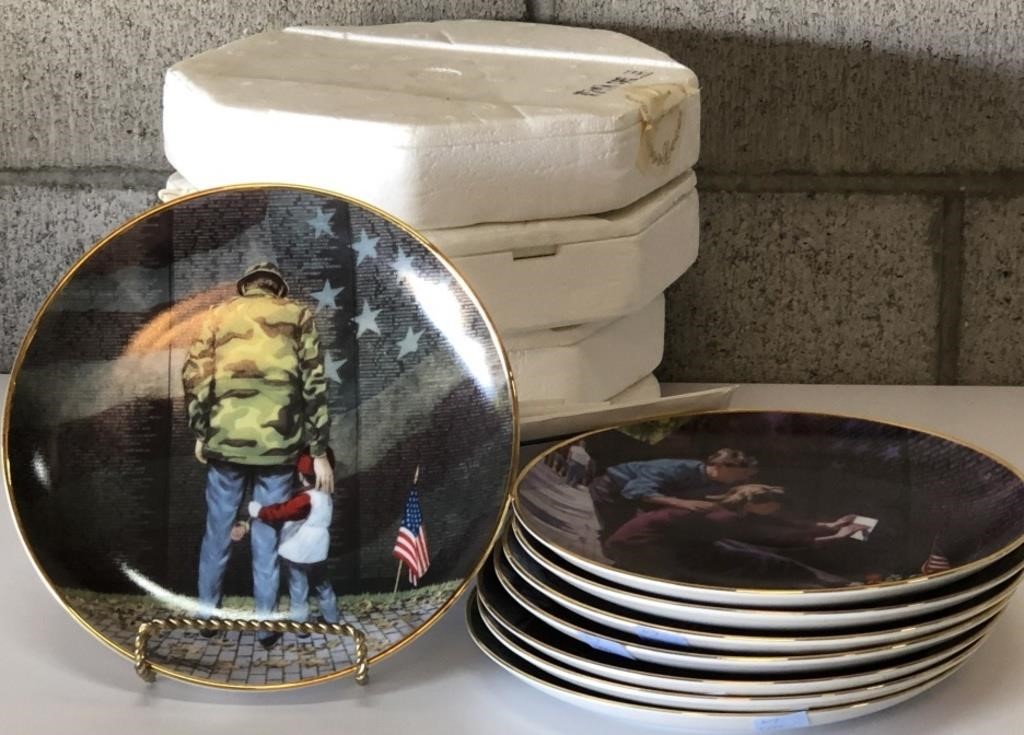 Large Variety of Collectible Plates -Veterans