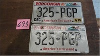 (2) License Plates