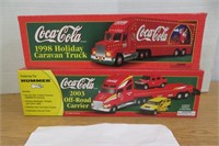 2 NIB Coca Cola Semi Trailers Hummer Caravan